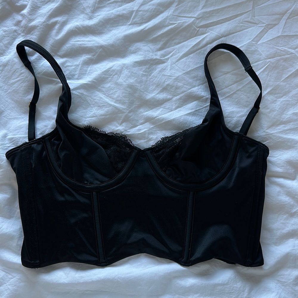 Black cropped corset size X small